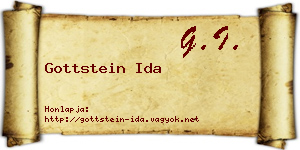 Gottstein Ida névjegykártya